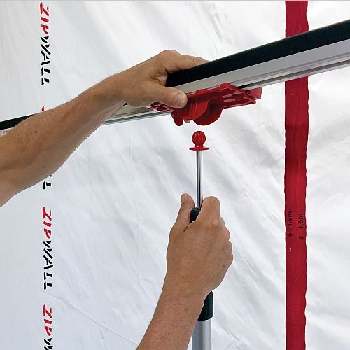 Schuimrails afdichting stofwand Stofdichte randafwerking stofwand zonder tape