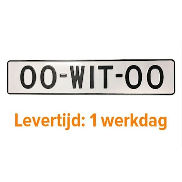 Witte kentekenplaat kopen Koop een witte kentekenplaat voor uw aanhanger